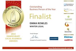 2022 Hawkesburry Local Business Awards Outstanding Business Person of the Year Finalists